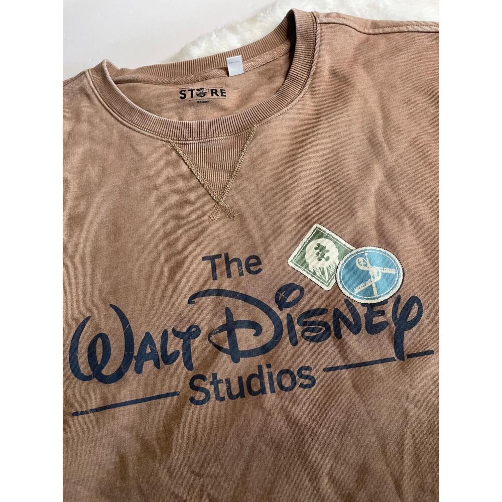 Disney Store Walt Disney Studios Brown Crewneck Sweatshirt 3XL Plus Size - Picture 3 of 7